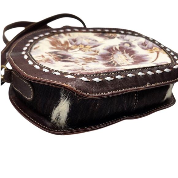 Myra Nirvana Cantina Bag + Matching Wallet – Floral Tapestry Calf‑Hair Leather - Picture 10 of 15